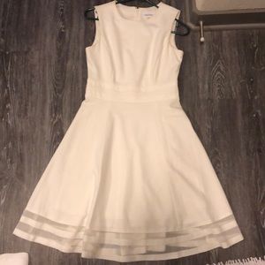 calvin klein white dress